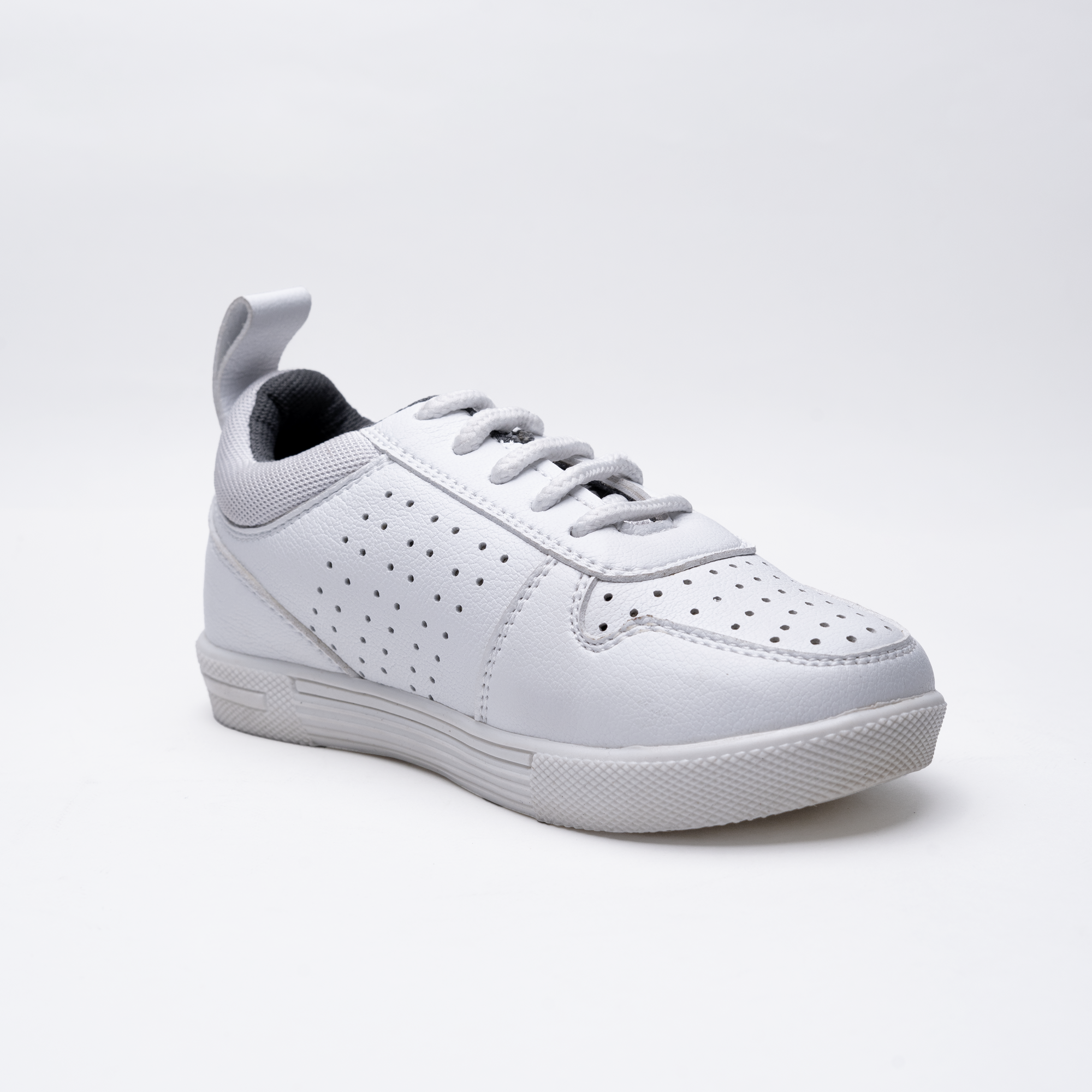 White Lace-up Stride Shoes
